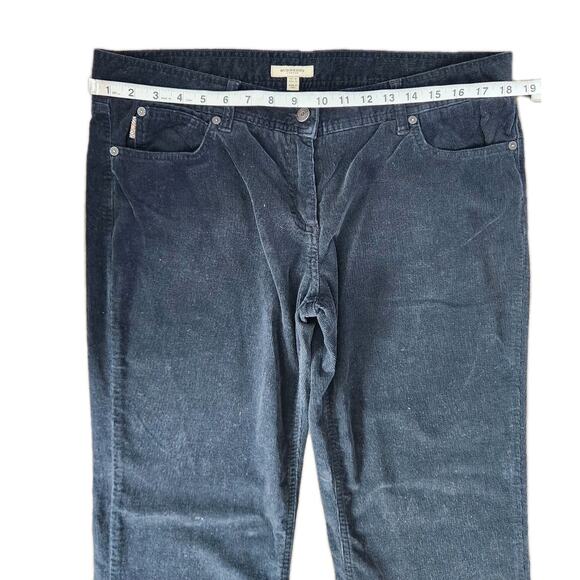 Burberry London Black Corduroy Mid Rise Bootcut Pants Women’s Size 14 Italy - Picture 7 of 9
